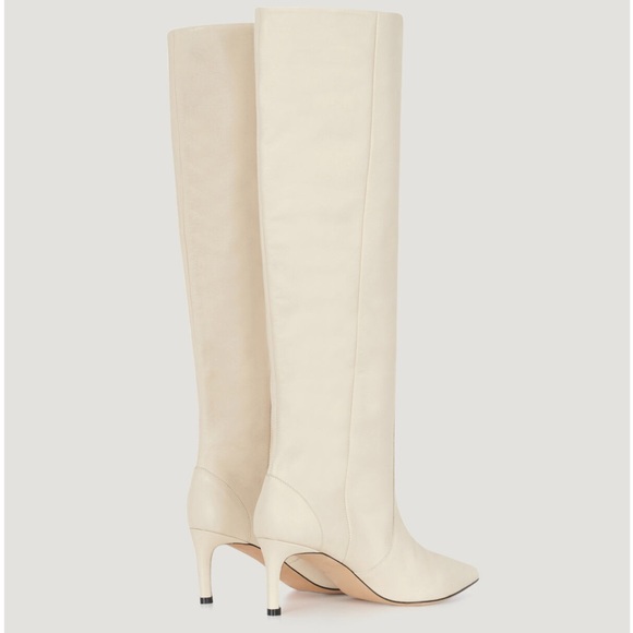 IRO Hygie Boots Off White Leather Heels - Picture 3 of 12